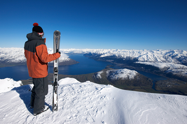 A skier at Treble Cone, NZ