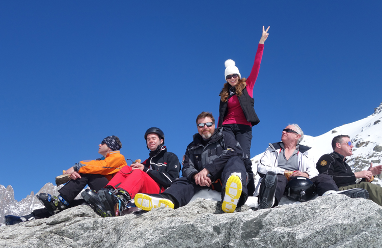 The BUMS on the Vallee Blanche tour